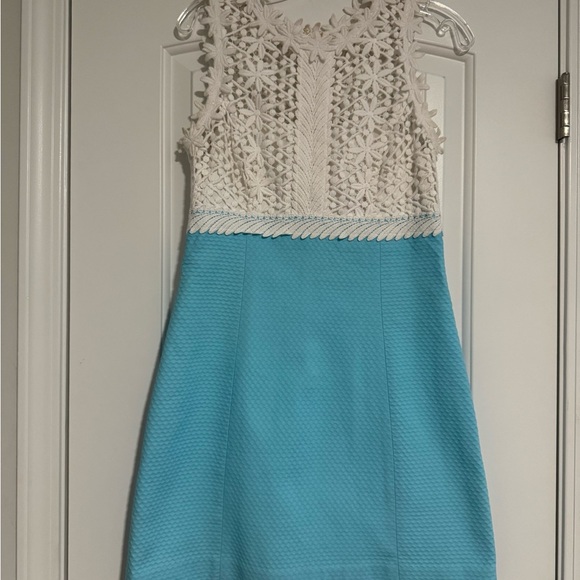Lilly Pulitzer Blue Crew Neck A-Line Sundress - Picture 2 of 9